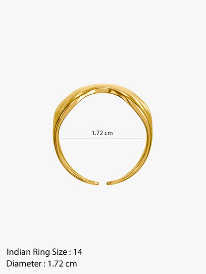 OnnMe by GIVA Everyday Mood Gold Plated Ring (Size 14)