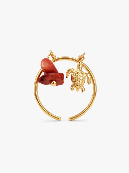 IXIA by GIVA Muse Material Gold Plated Ring (Size 12)