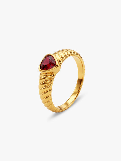 IXIA by GIVA Girlhood Gold Plated Ring (Size 15)