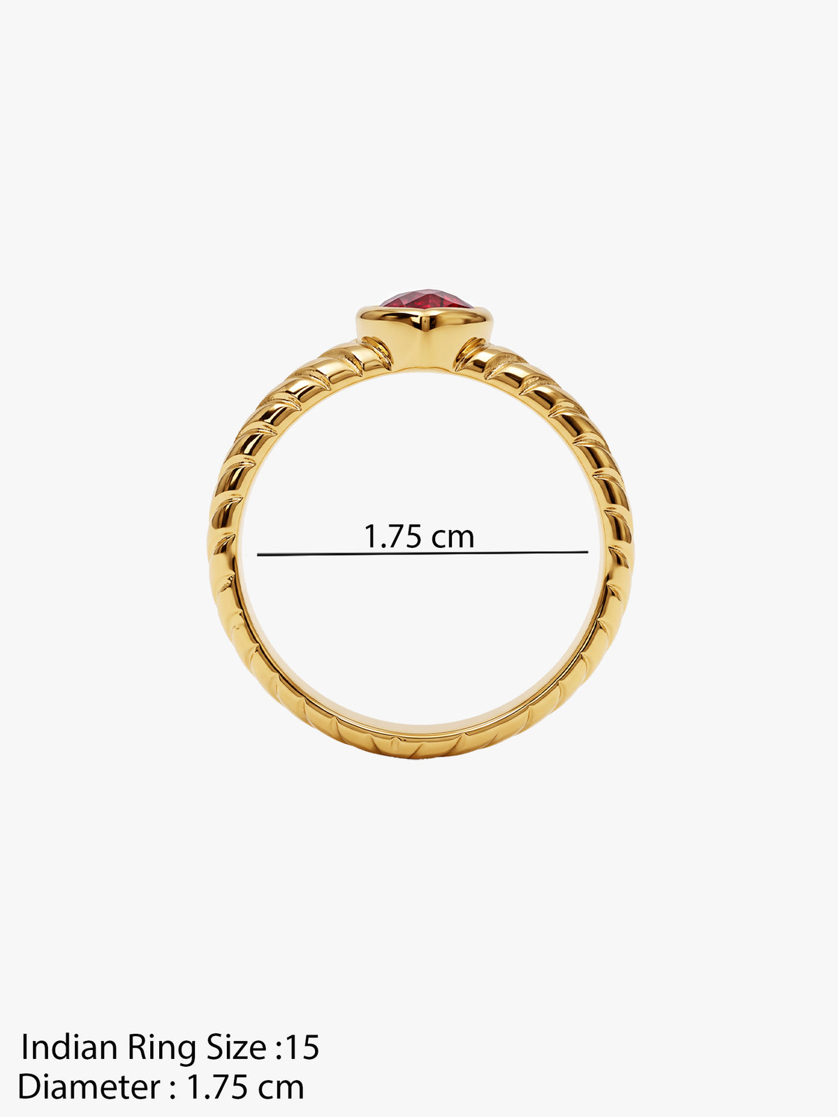 IXIA by GIVA Girlhood Gold Plated Ring (Size 15)