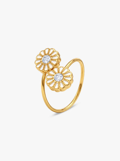 IXIA by GIVA Cute Neighbour Gold Plated Ring (Size 14)