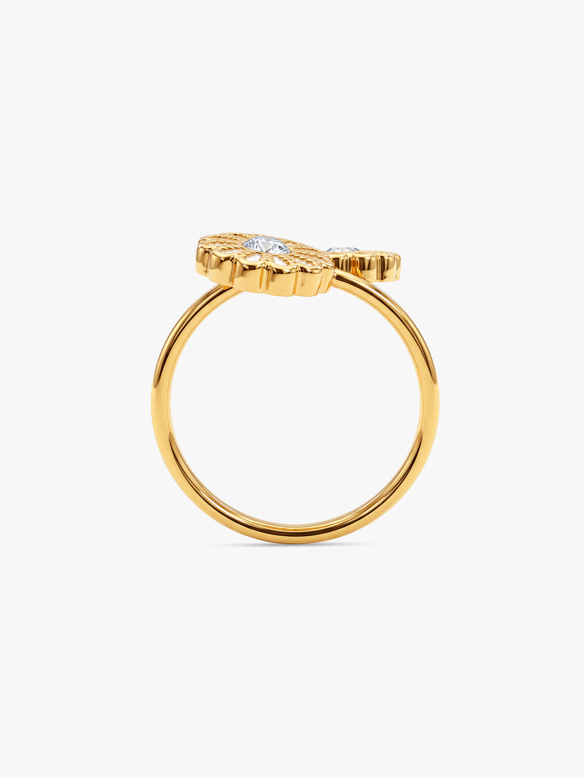 IXIA by GIVA Cute Neighbour Gold Plated Ring (Size 14)