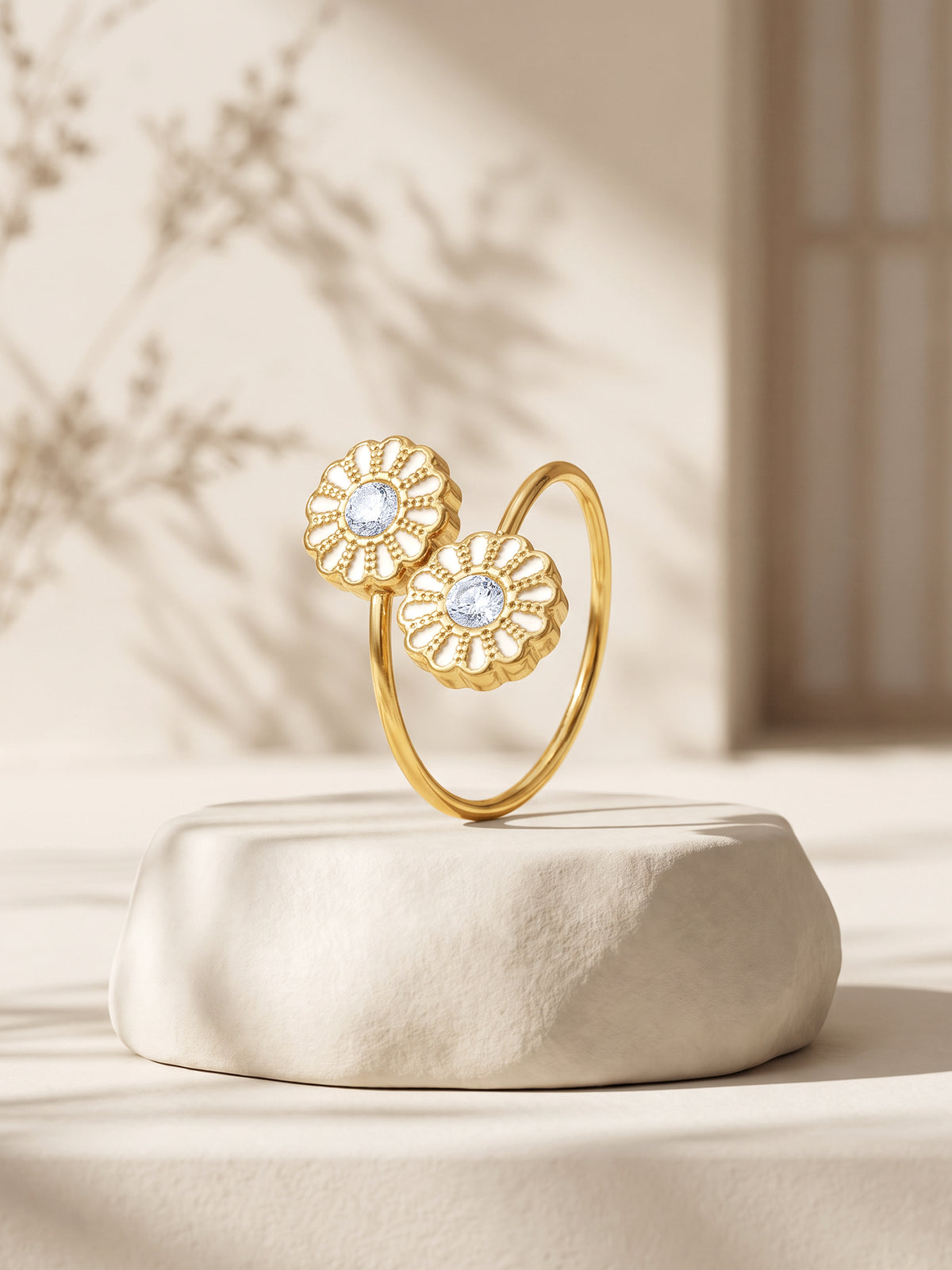 IXIA by GIVA Cute Neighbour Gold Plated Ring (Size 14)