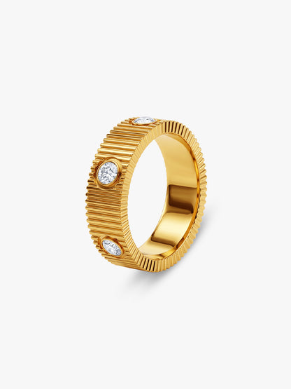 IXIA by GIVA Daily Dose Gold Plated Ring (Size 12)