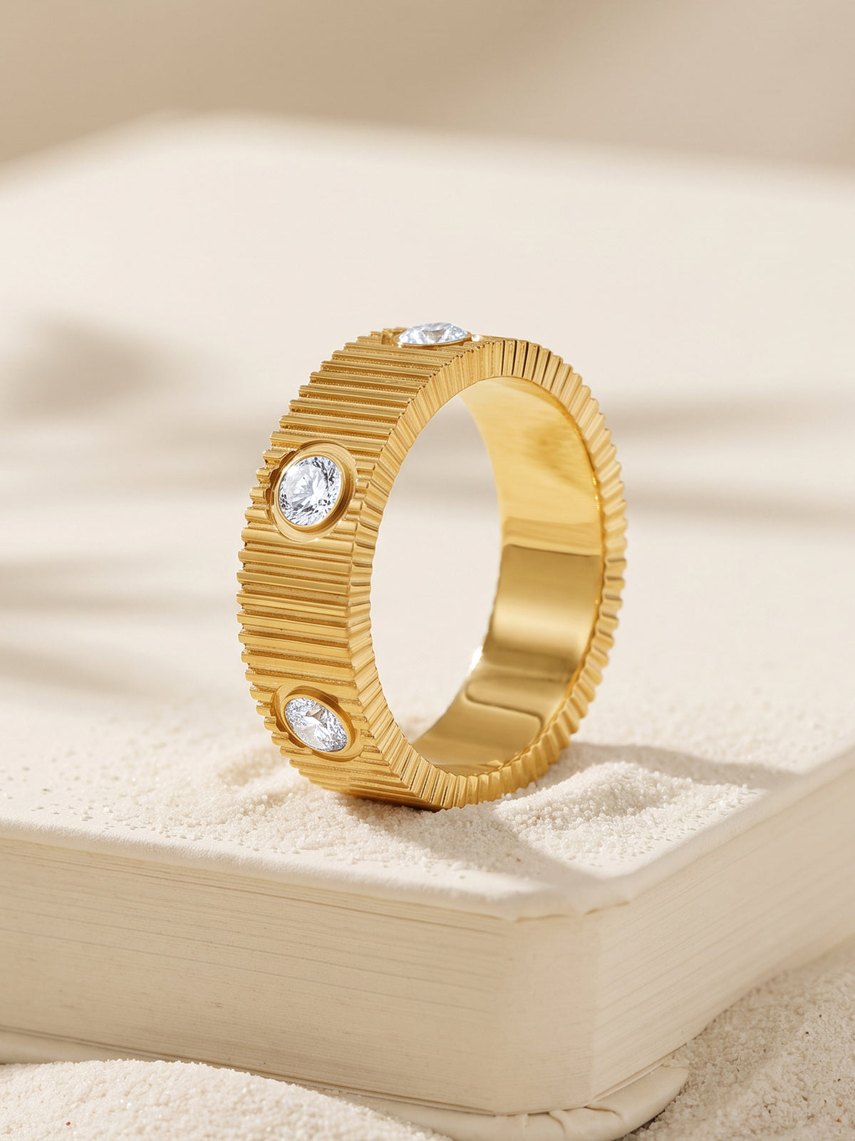 IXIA by GIVA Daily Dose Gold Plated Ring (Size 12)