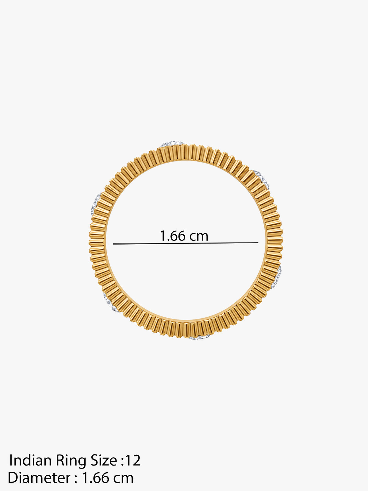 IXIA by GIVA Daily Dose Gold Plated Ring (Size 12)