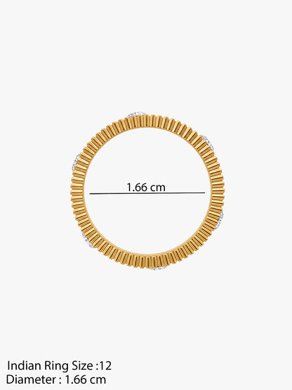 IXIA by GIVA Daily Dose Gold Plated Ring (Size 12)