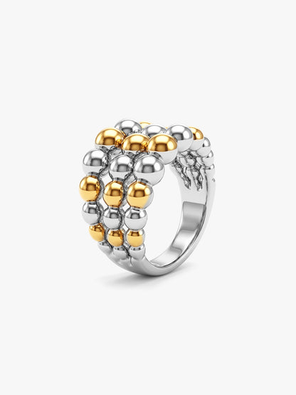 IXIA by GIVA Too Bold Dual Tone Ring (Size 14)