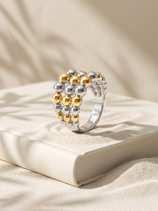 IXIA by GIVA Too Bold Dual Tone Ring (Size 14)