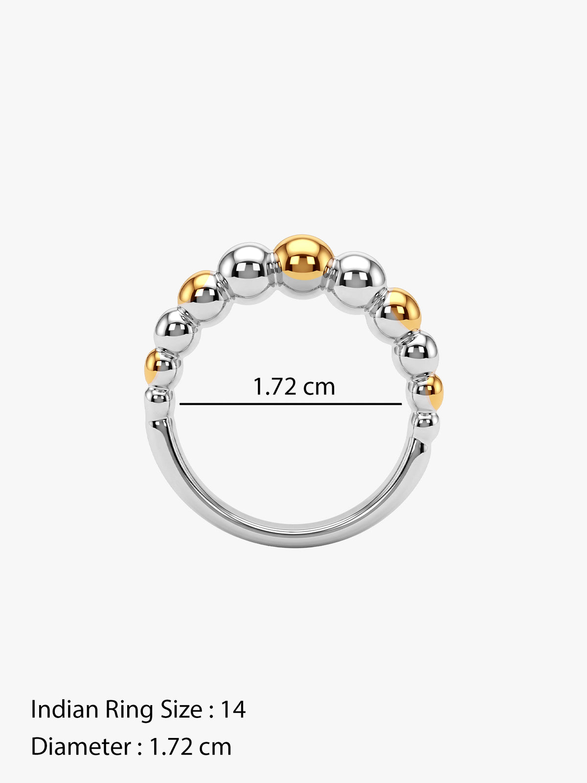 IXIA by GIVA Too Bold Dual Tone Ring (Size 14)