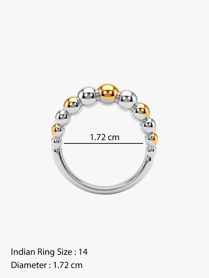 IXIA by GIVA Too Bold Dual Tone Ring (Size 14)