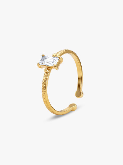 IXIA by GIVA Deputy Princess Gold Plated Ring (Size 13)
