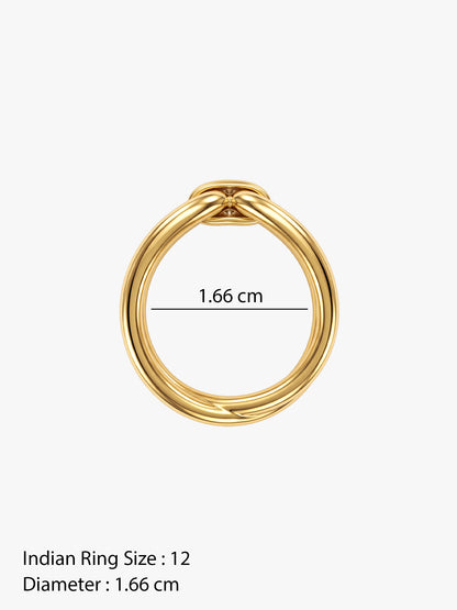 IXIA by GIVA Little Treat Gold Plated Ring (Size 12)