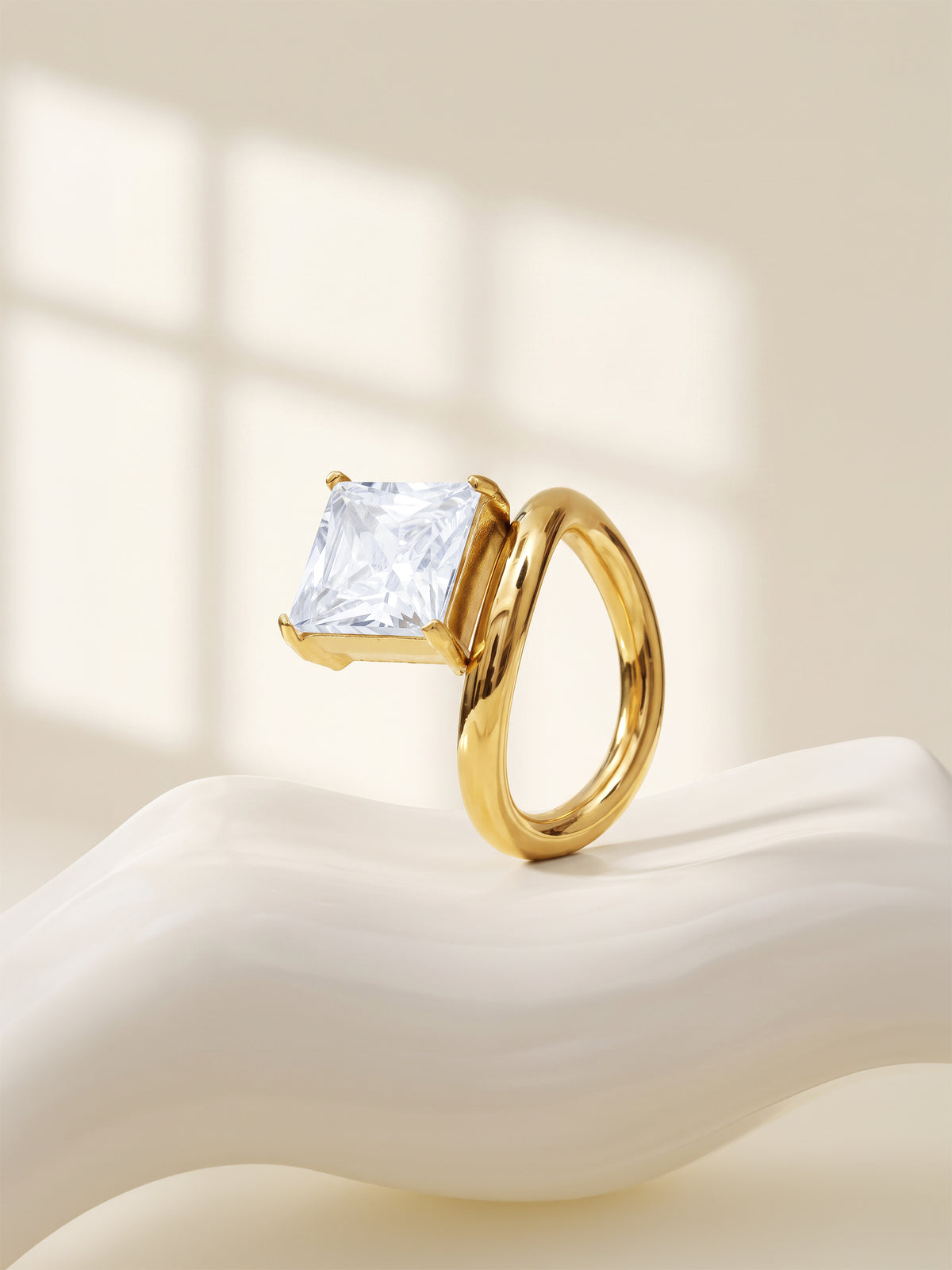 IXIA by GIVA Egyptian Empire Gold Plated Ring (Size 13)