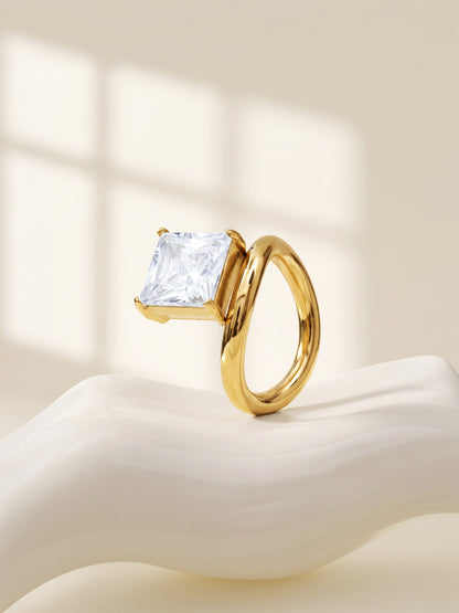 IXIA by GIVA Egyptian Empire Gold Plated Ring (Size 13)