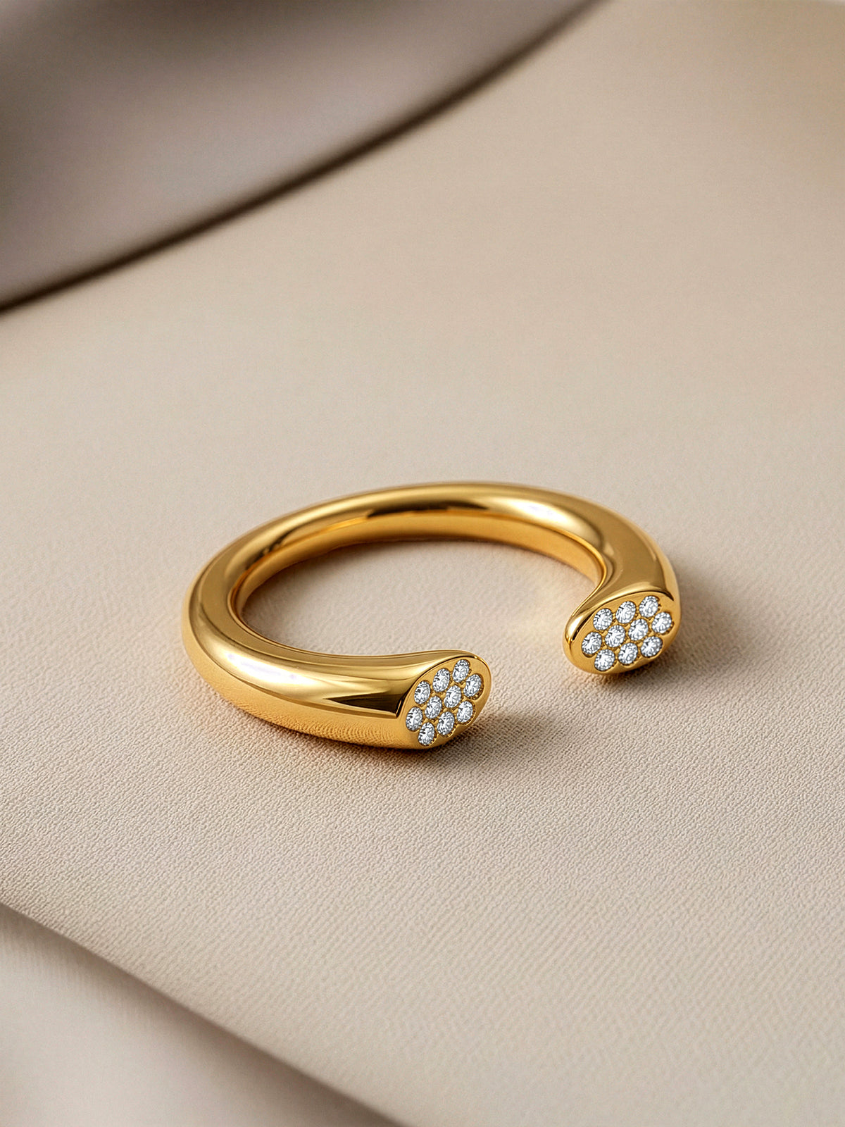 IXIA by GIVA Timeless Gold Plated Ring (Size 14)