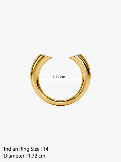 OnnMe by GIVA Timeless Gold Plated Ring (Size 14)