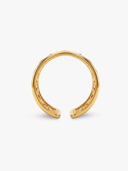 IXIA by GIVA Flower Power Gold Plated Ring (Size 15)