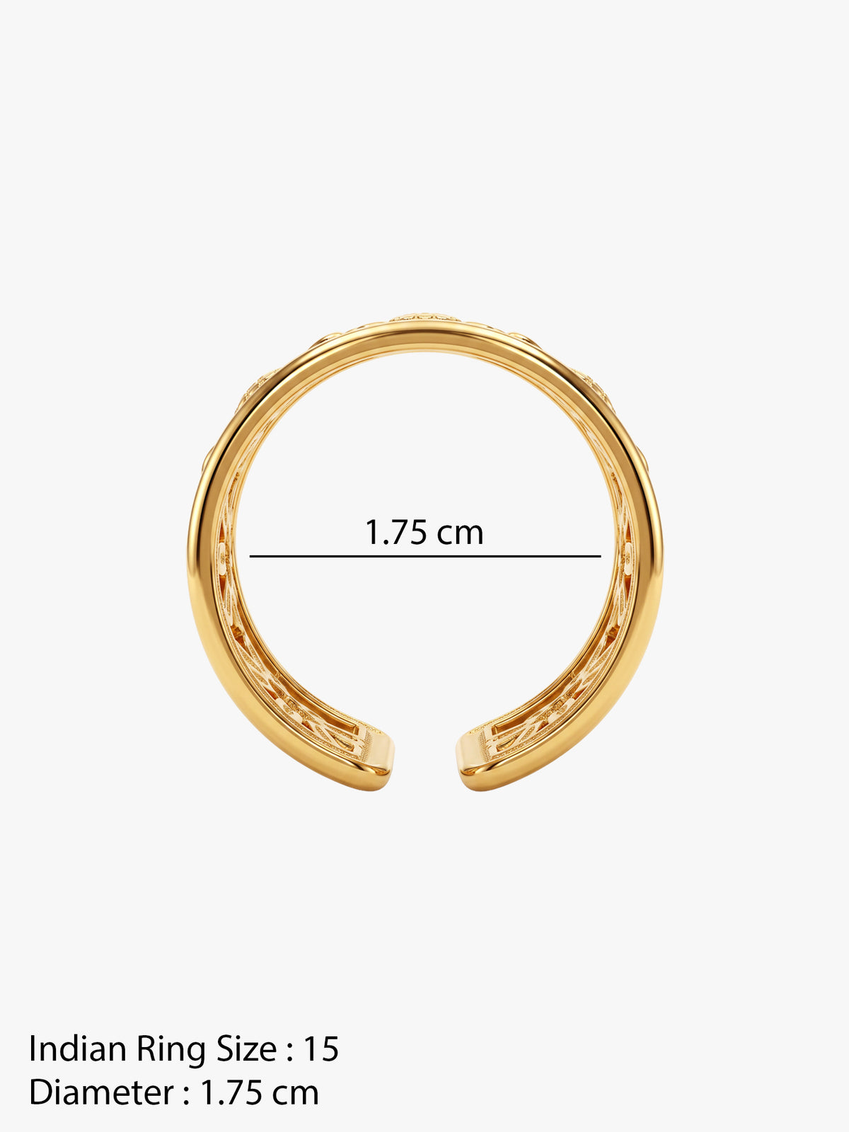 IXIA by GIVA Flower Power Gold Plated Ring (Size 15)