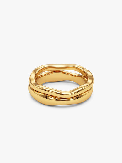 IXIA by GIVA Good Ones Gold Plated Ring (Size 12)