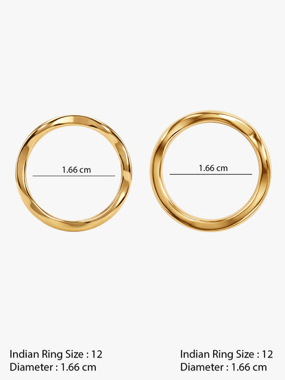 IXIA by GIVA Good Ones Gold Plated Ring (Size 12)