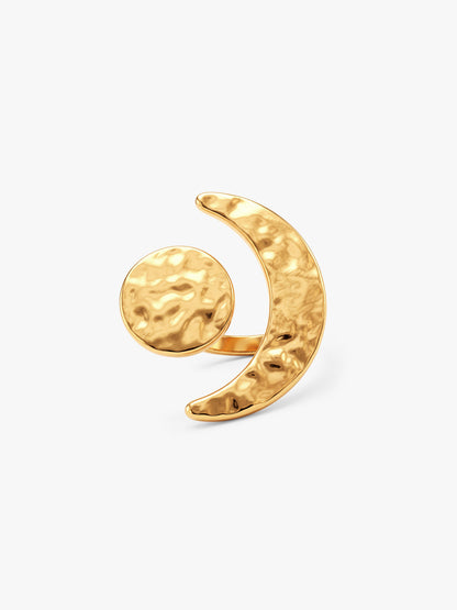 IXIA by GIVA Crimson Crater Gold Plated Ring (Size 12)