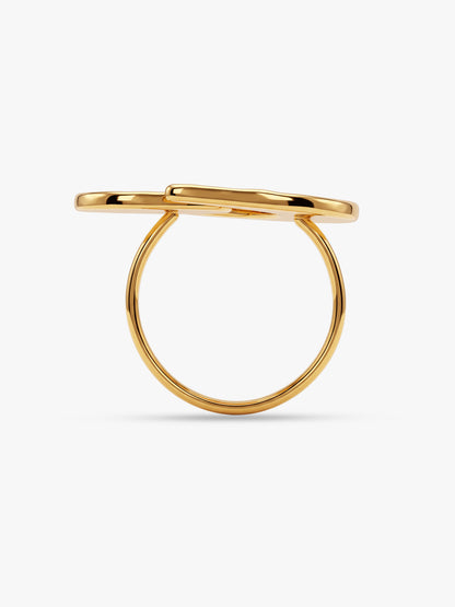 IXIA by GIVA Crimson Crater Gold Plated Ring (Size 12)