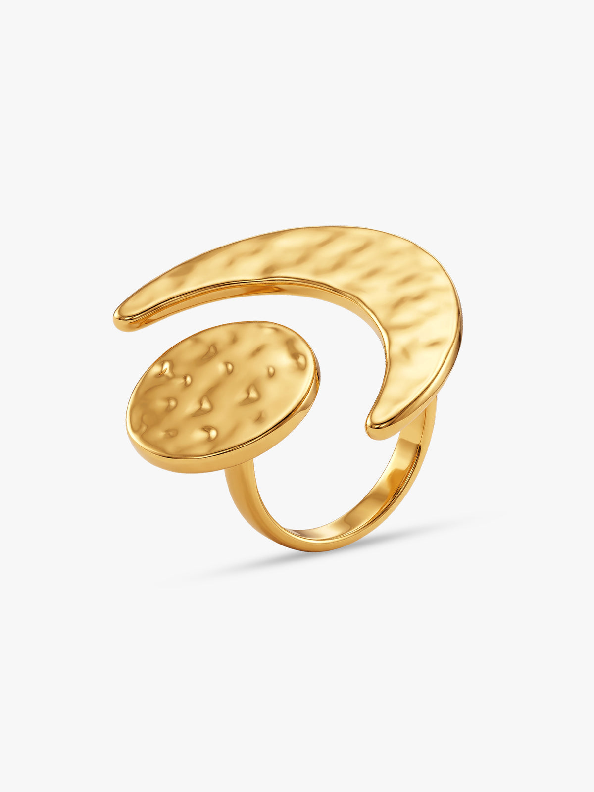 IXIA by GIVA Crimson Crater Gold Plated Ring (Size 12)
