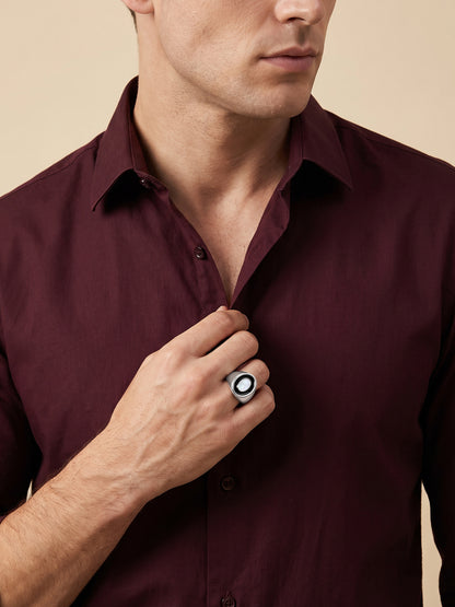 IXIA by GIVA Kingpin Rhodium Plated Cocktail Ring For Men (Size 22)