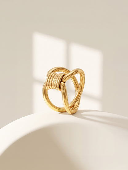 IXIA by GIVA Little Treat Gold Plated Ring (Size 14)