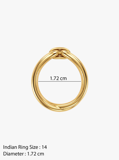 IXIA by GIVA Little Treat Gold Plated Ring (Size 14)
