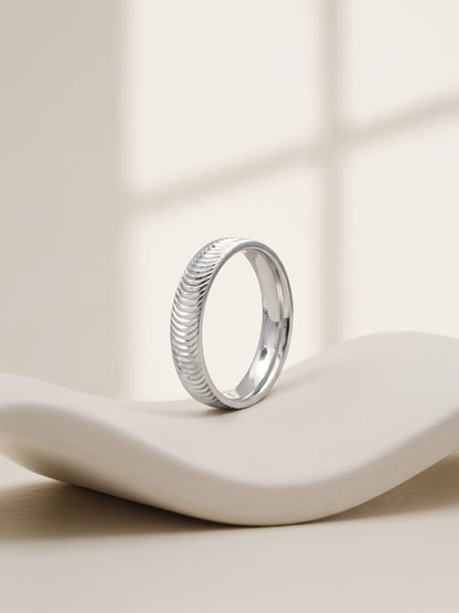 IXIA by GIVA Night Angel Rhodium Plated Ring (Size 15)