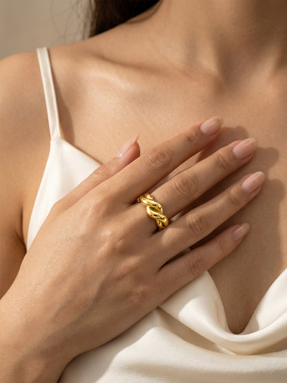 Daily Luxe Gold Plated Ring (Size 14)