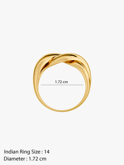 Daily Luxe Gold Plated Ring (Size 14)