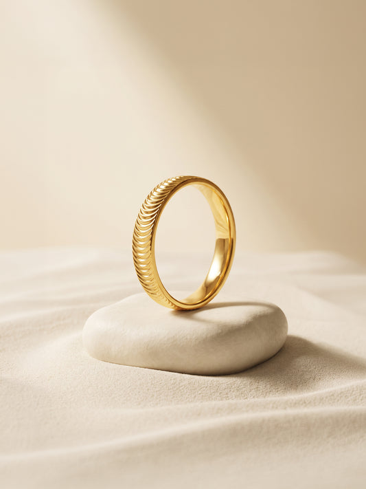IXIA by GIVA Power Dressing Gold Plated Ring (Size 15)