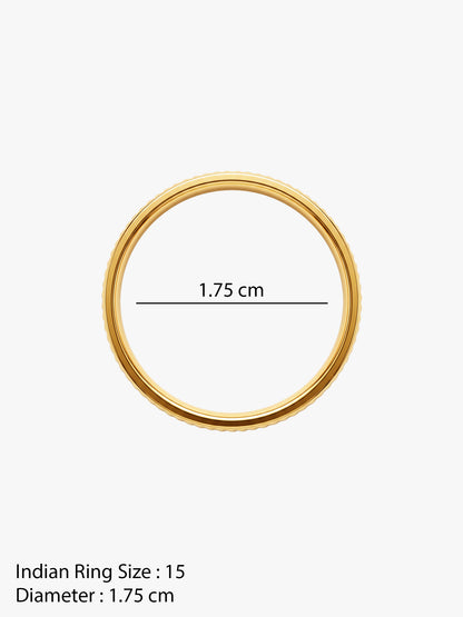 IXIA by GIVA Power Dressing Gold Plated Ring (Size 15)