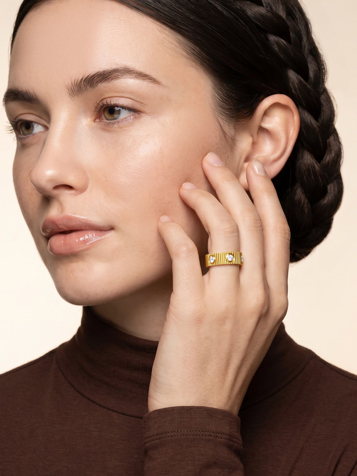 IXIA by GIVA Daily Dose Gold Plated Ring (Size 14)