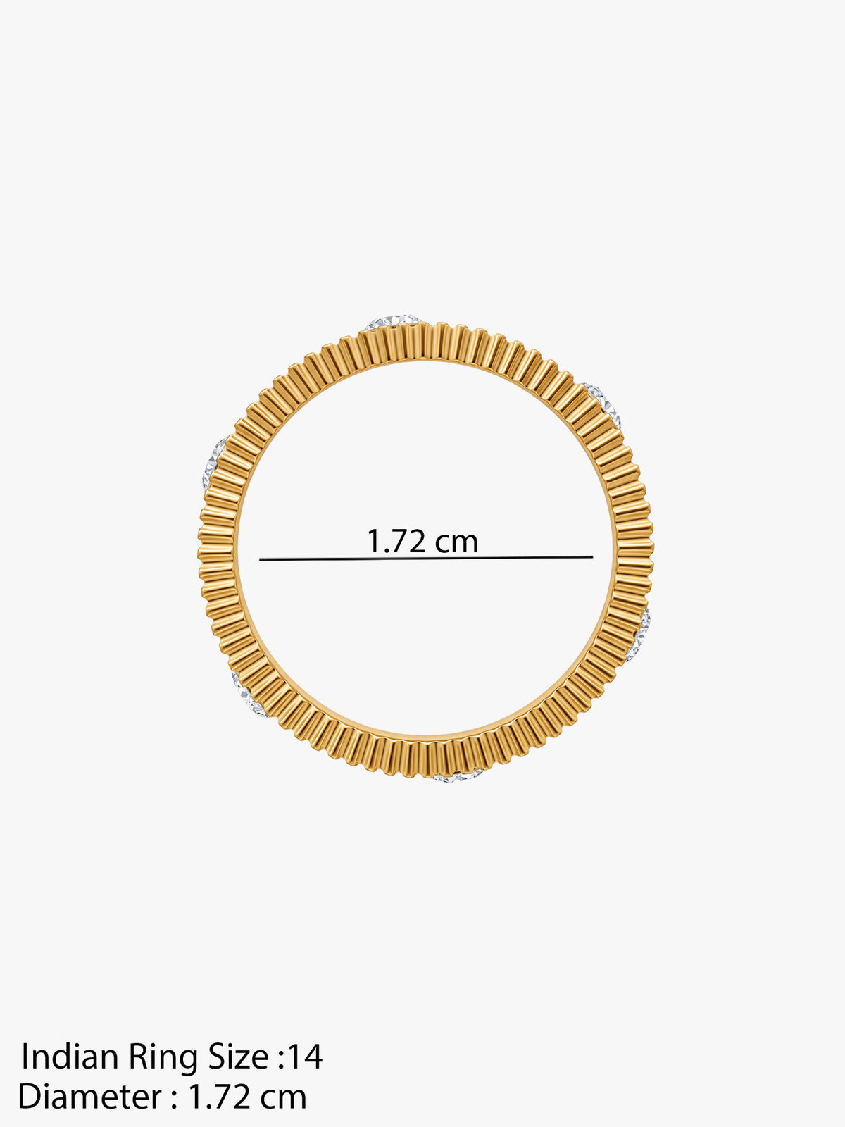 IXIA by GIVA Daily Dose Gold Plated Ring (Size 14)