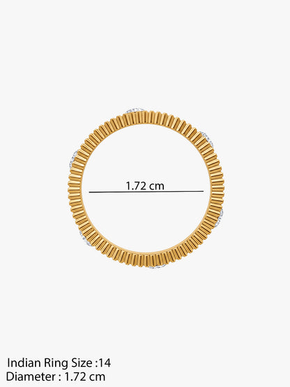 IXIA by GIVA Daily Dose Gold Plated Ring (Size 14)