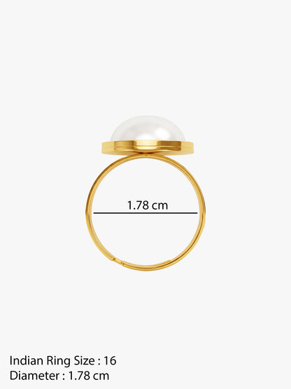 IXIA by GIVA Heiress Vibes Gold Plated Ring (Size 16)