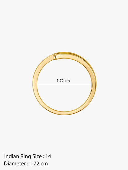 OnnMe by GIVA Minimal Mood Gold Plated Ring (Size 14)