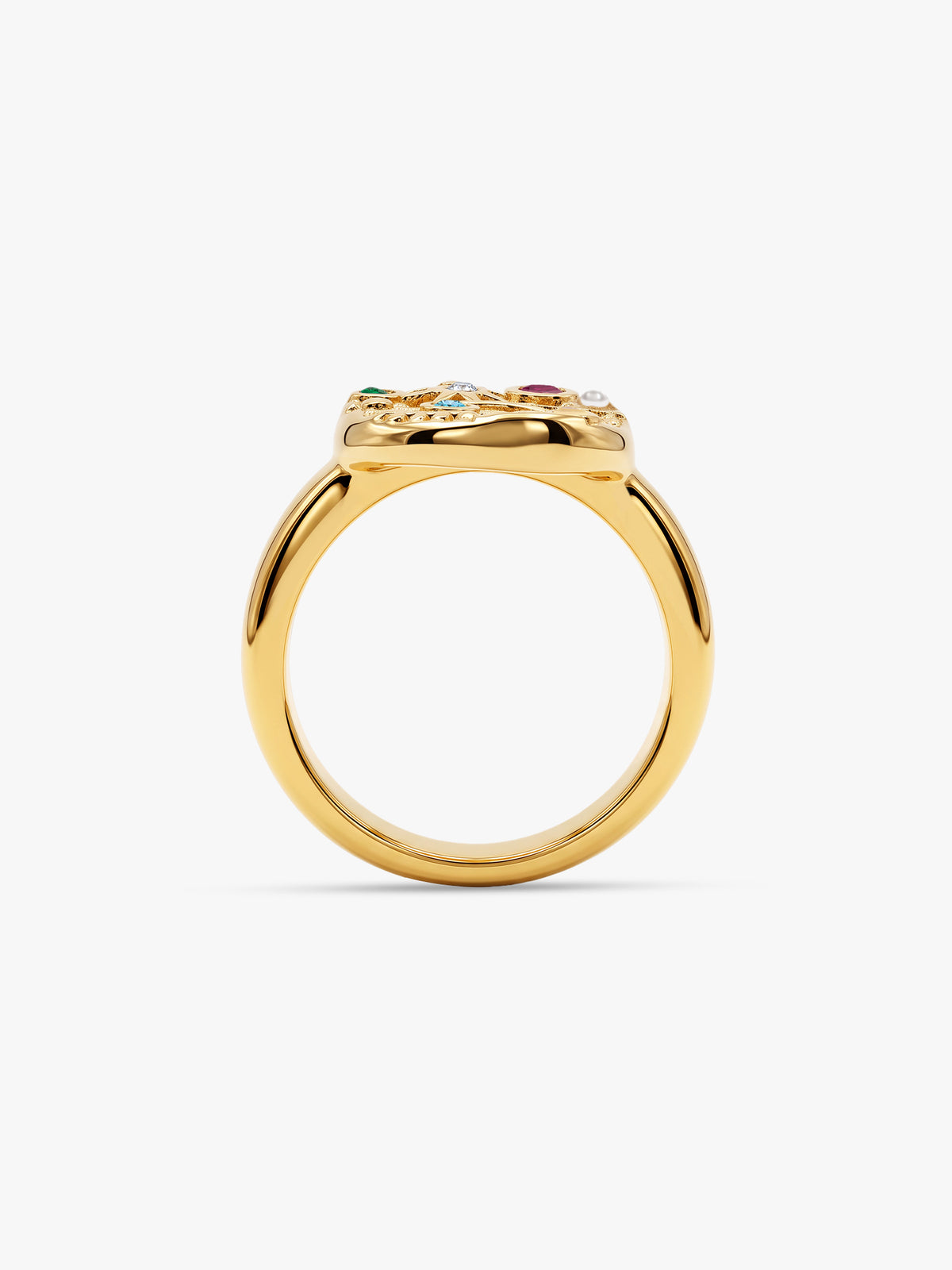 IXIA BY GIVA Eye Spy Gold Plated Ring (Size 12)
