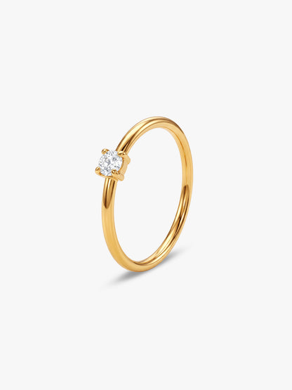 IXIA BY GIVA Shine Solo Gold Plated Ring (Size 12)