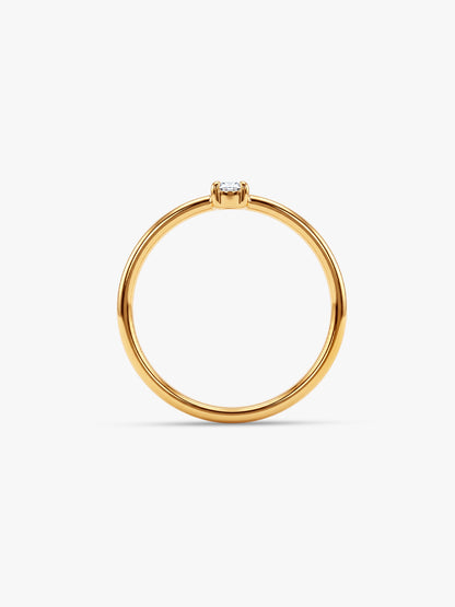 IXIA BY GIVA Shine Solo Gold Plated Ring (Size 12)
