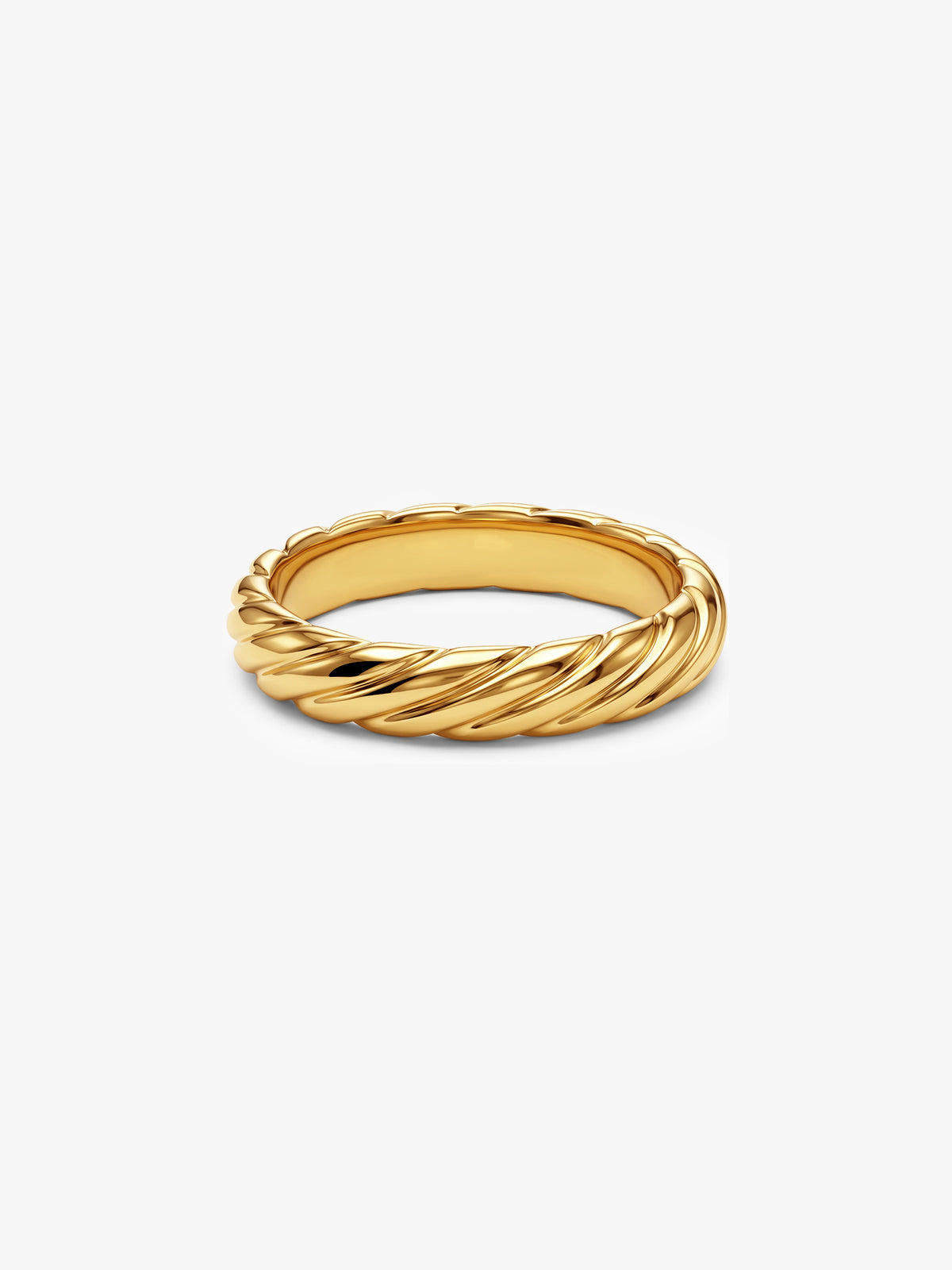 IXIA BY GIVA Twist Mode Gold Plated Ring (Size 11)