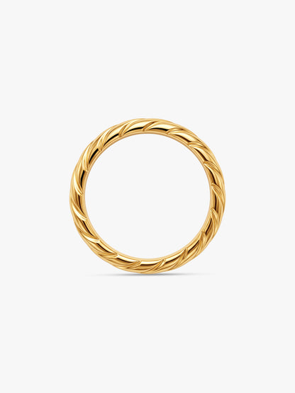 IXIA BY GIVA Twist Mode Gold Plated Ring (Size 11)