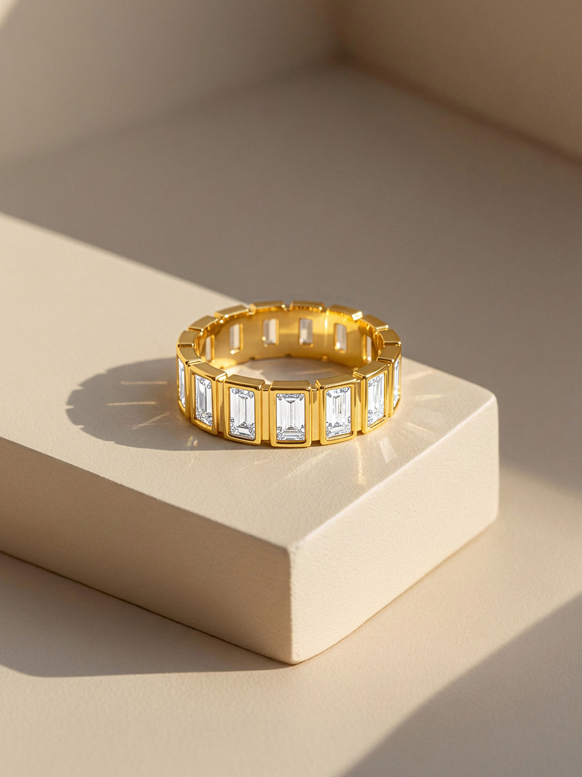 IXIA by GIVA Quiet Luxury Gold Plated Ring (Size 16)