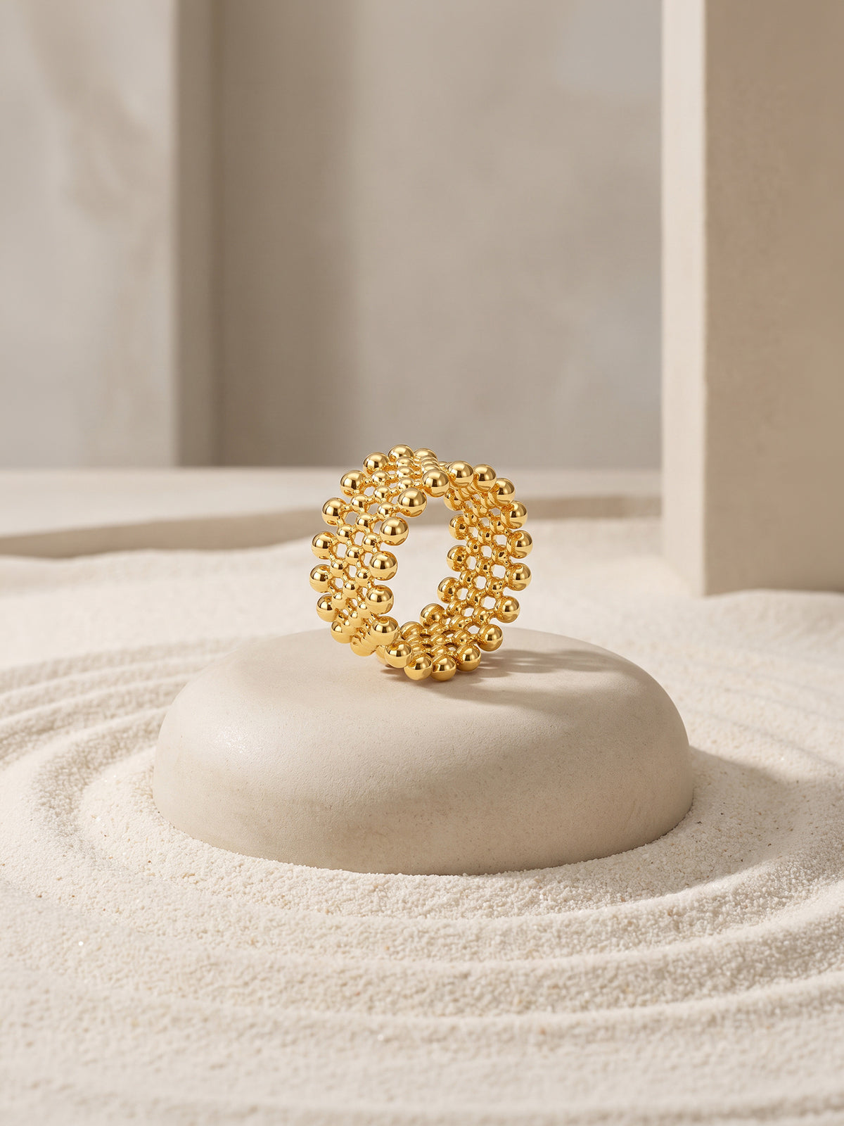 IXIA BY GIVA Criss Cross Gold Plated Ring (Size 11)