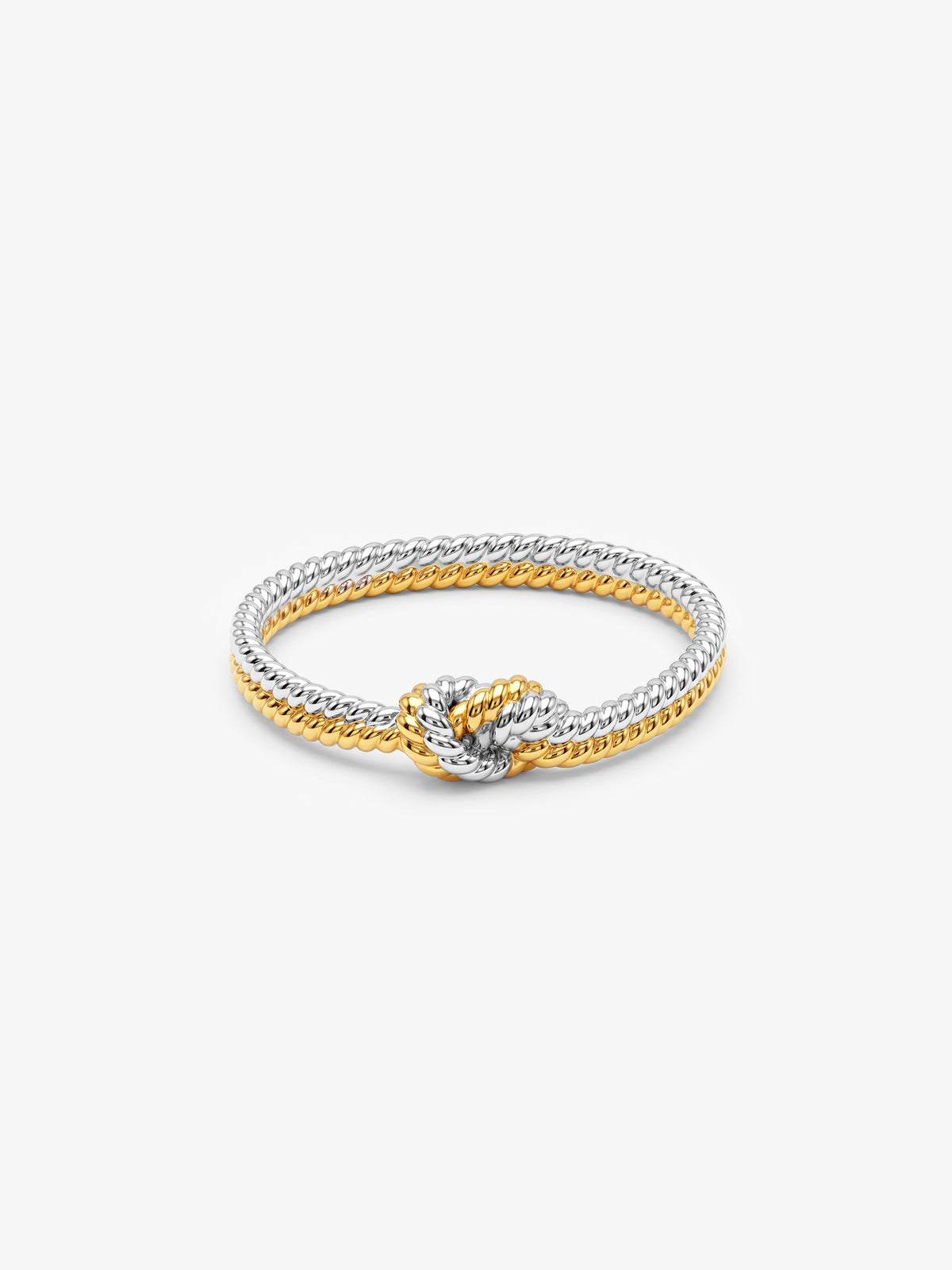 IXIA BY GIVA Knot Alone Dual Tone Ring (Size 12)