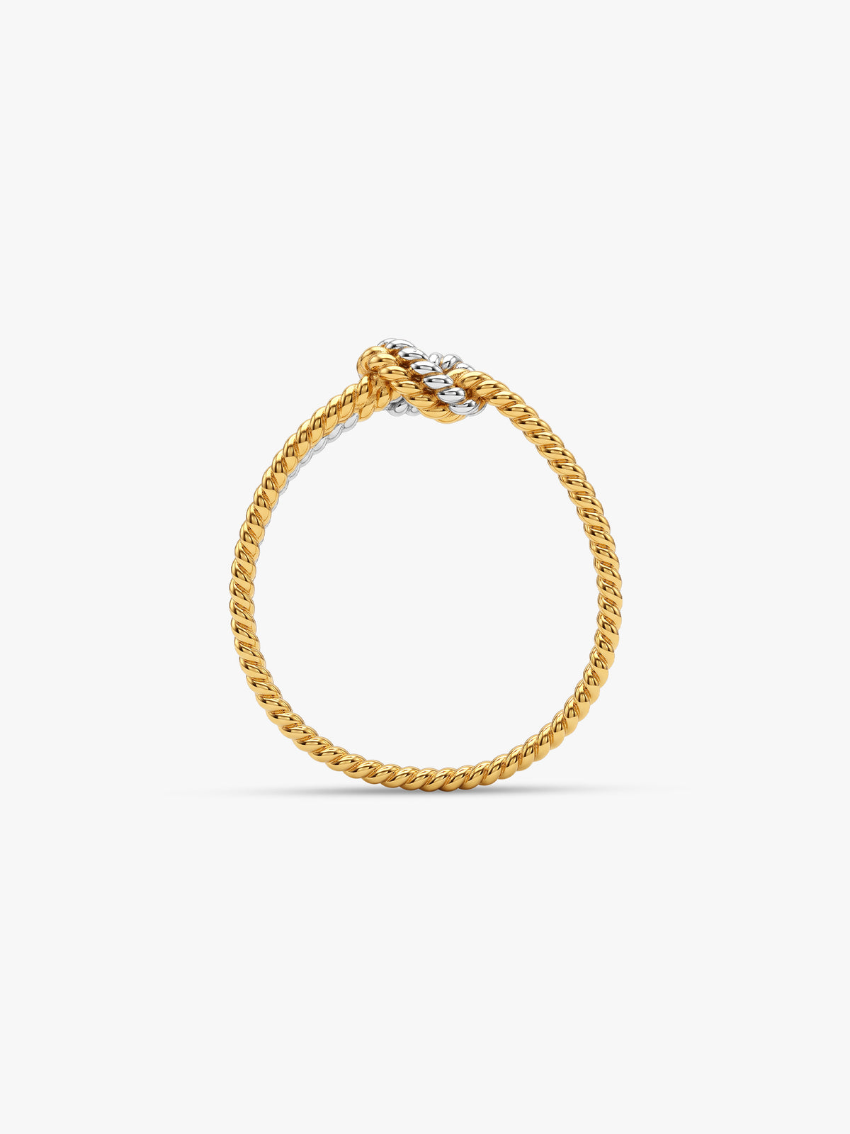 IXIA BY GIVA Knot Alone Dual Tone Ring (Size 12)